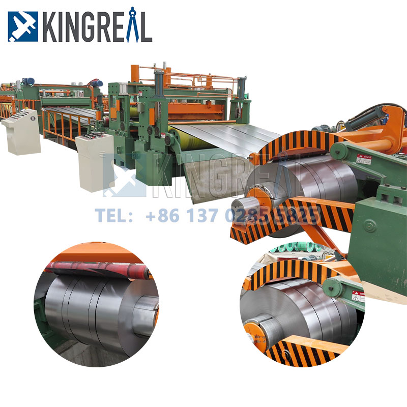 Sheet metallum coil slitting rewinder apparatus